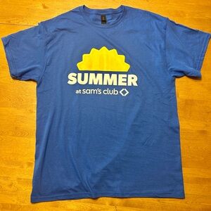 Summer at Sam’s Club Large blue t shirt